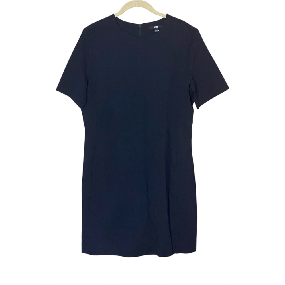 NEW WITH TAGS Uniqlo DAMEN Ponte Dress L Minimal Black Classic Interview Outfit